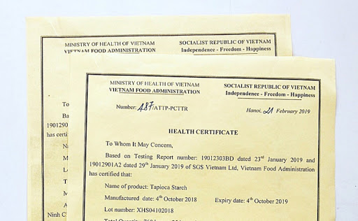 giấy chứng nhận health certificate là gì