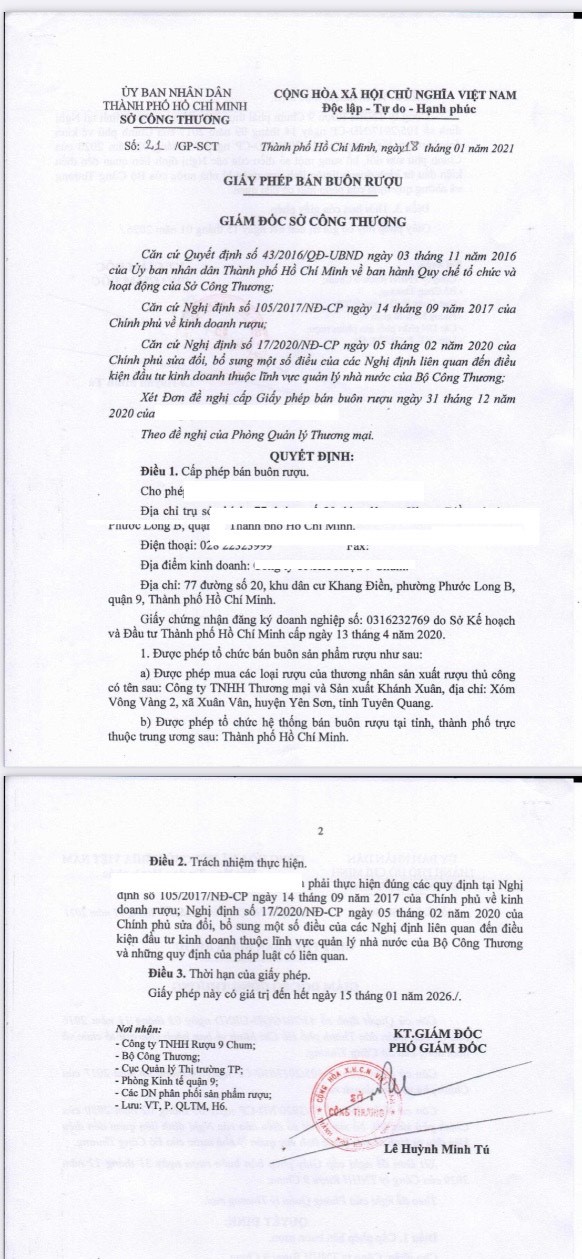 mẫu giấy phép bán buôn rượu theo nghị định